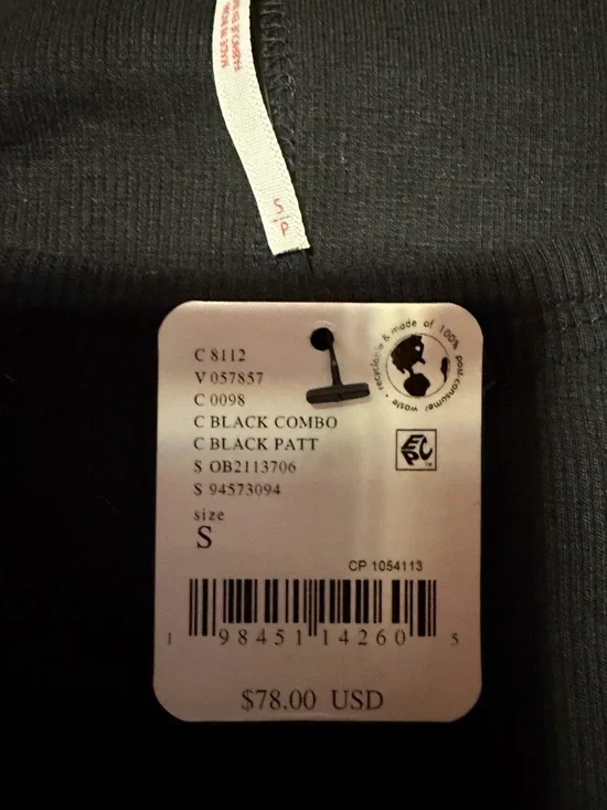 Free People Lost Love Black Embroidered Long Sleeve Top Boho Western S NWT - Picture 6 of 6